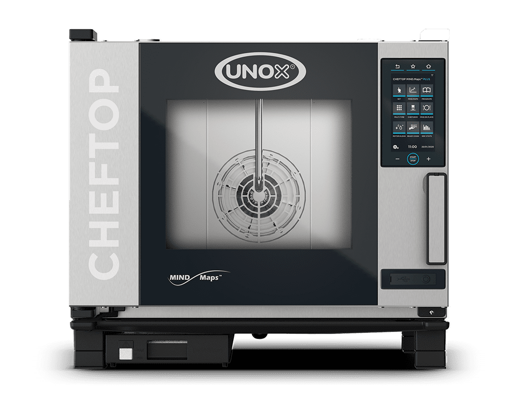 5 trays GN 1/1 Render of UNOX CHEFTOP MIND.Maps™ PLUS commercial combi oven XAVC-0511-GPRM.
