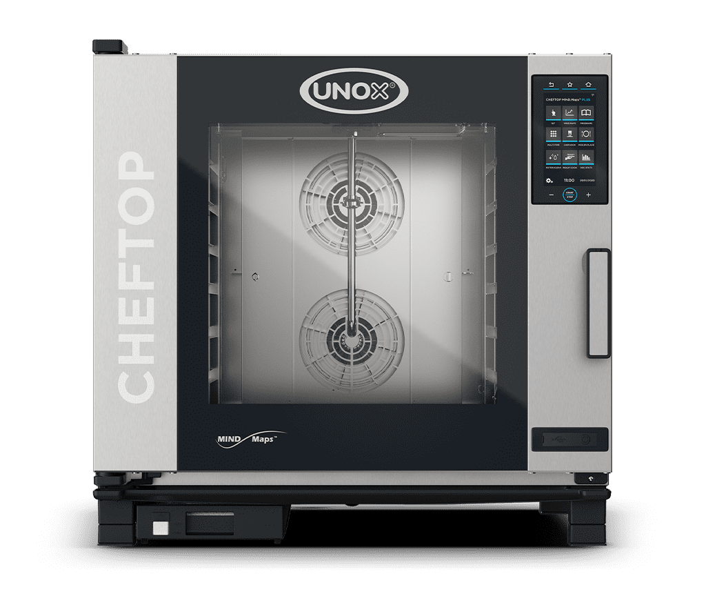 6 trays 18"x26" Render of UNOX CHEFTOP MIND.Maps™ PLUS commercial combi oven XAVC-06FS-HPRM.