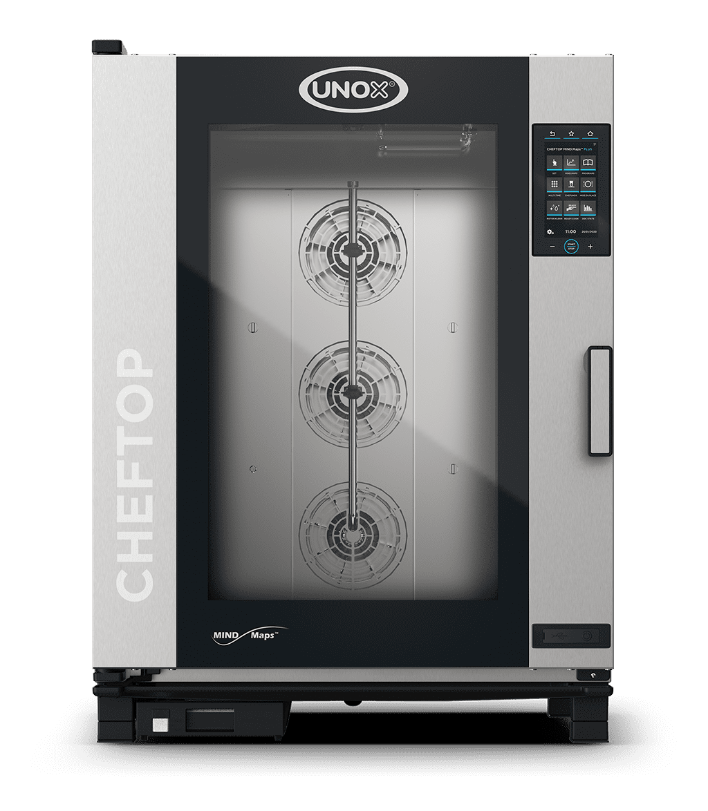 10 trays 18"x26" Render of UNOX CHEFTOP MIND.Maps™ PLUS commercial combi oven XAVC-10FS-HPRM.